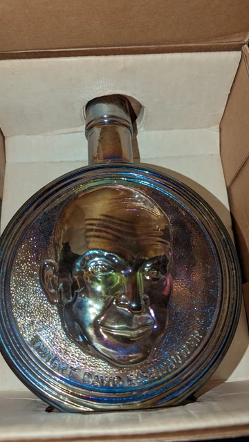 Vintage Wheaton Glass Commemorative Decanter "Ike" Eisenhower - First Edition