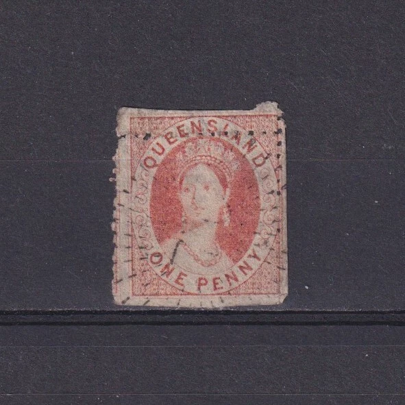 QUEENSLAND AUSTRALIA, Queen Victoria, 1d orange, Wmk Small Star, Used
