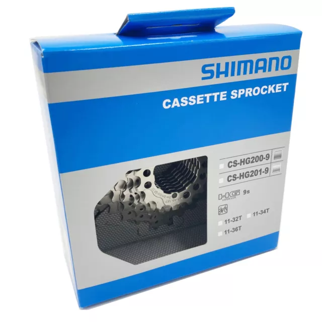 Cassette 9 vitesses Shimano HG201 toutes tailles pignons arrière de vélo pignons