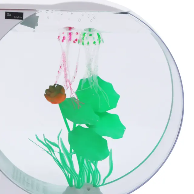 USB Mini Fish Aquarium with LED Light Fish Tank Desktop Landscape Betta Tank 11
