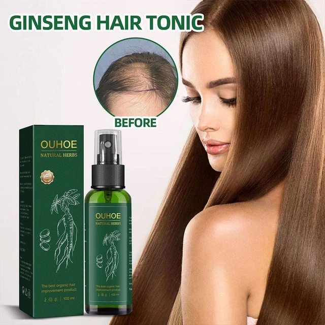 100 ml de ginseng suero para el crecimiento del cabello en aerosol esencia de crecimiento tratamiento antipérdida X5M7