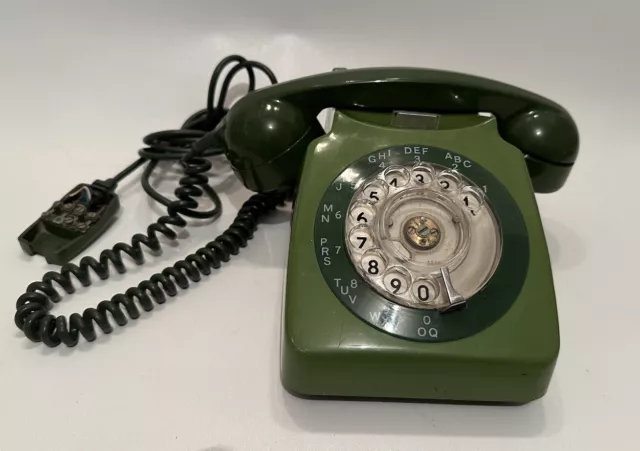 Vintage GPO 746 GREEN dial telephone - unconverted