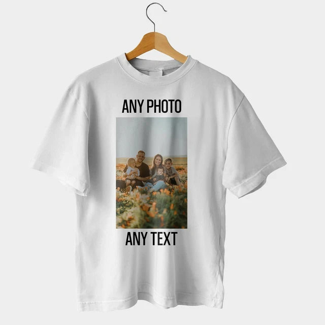 Kids Personalised Custom Print Childrens T-Shirt Photo Text Funny Cool Tee Gift
