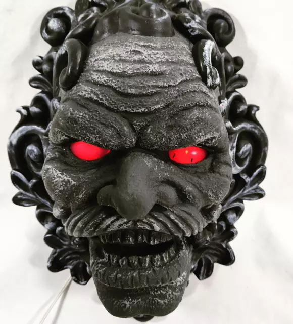 PAC Haunted Gargoyle Door Knocker Lights & Scary Sounds Halloween Prop *VIDEO*