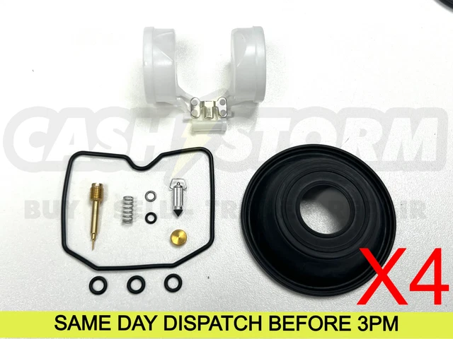Carburetor Rebuild Kit 4-Pack For Kawasaki ZX-6R ZX600F 1995-1997 | ZX6R Repair Set