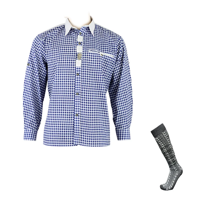 Camicia folcloristica ATTONO® fashion costume folcloristico uomo camicia Oktoberfest camicia