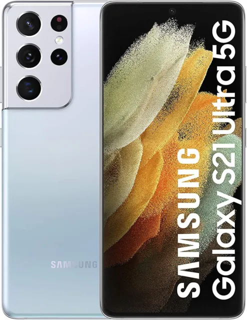 Samsung Galaxy S21 Ultra 5G Smartphone 128GB Silber Phantom Silver - Sehr Gut