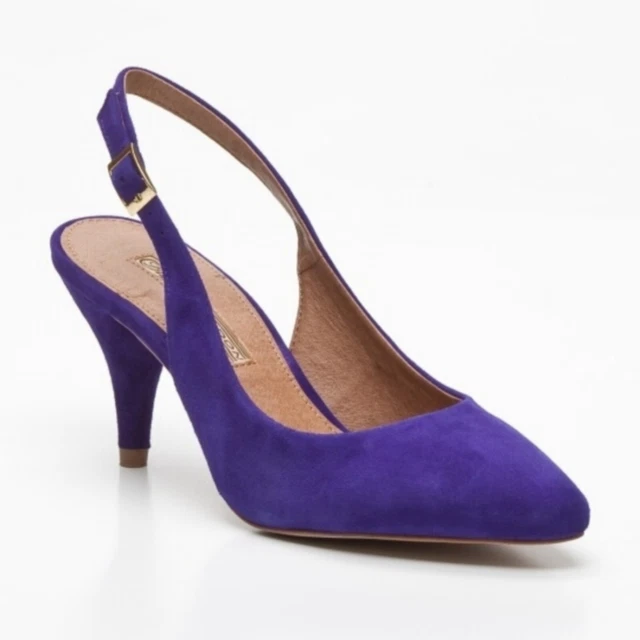 Chaussures Escarpins En Cuir Pourpre Pour Femme Pointure 38 - Occasion, Couleur Beige Selon Fiche