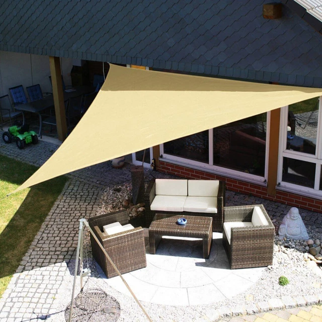 Patio Shade Sails Sail Canopy Sun Shade Canopy Blackout Cloth Ultraviolet Light 7