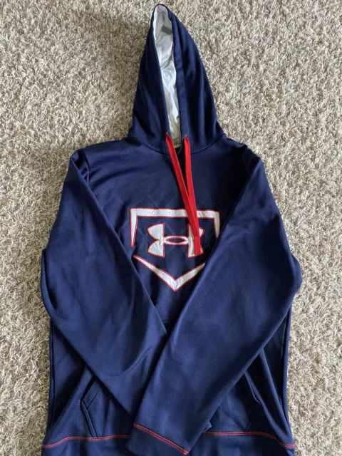 Under Armour Baseball Hooded Pullover Sweatshirt Men's Medium Used