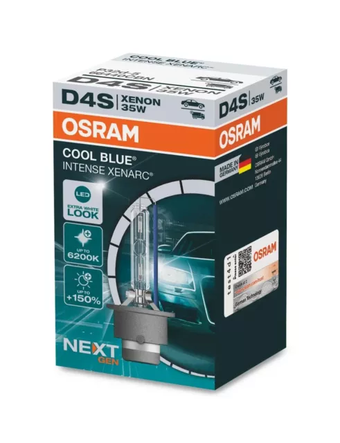 1x Stück OSRAM D4S 12V+24V 35W P32d-5 XENARC COOL BLUE INTENSE NextGen. 6200K