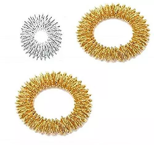Anillo de masaje de acupresión Sujok dedos, manos y pies - conjunto de 3