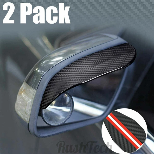 2-Pack Carbon Fiber Car Rear View Side Mirror Rain Board Eyebrow Guard Sun Viso*