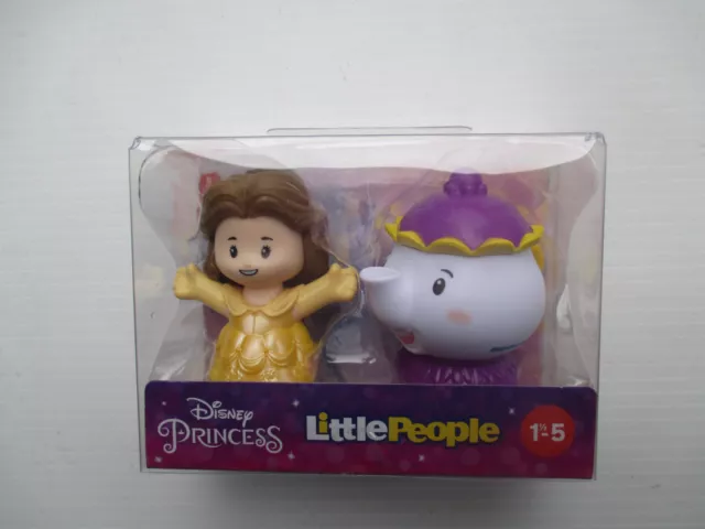 Fisher-price Little People *Disney PRINCESS* Belle & Mrs Pots 1-5 YEARS NEW!