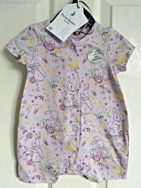 Tu PETER RABBIT Baby Girls Pink All-in-One Romper Suit - 6-9 Months - New!