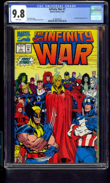 Infinity War 1 CGC 9.8 Gatefold Wraparound Cover Jim Starlin Story 1992 MARVEL