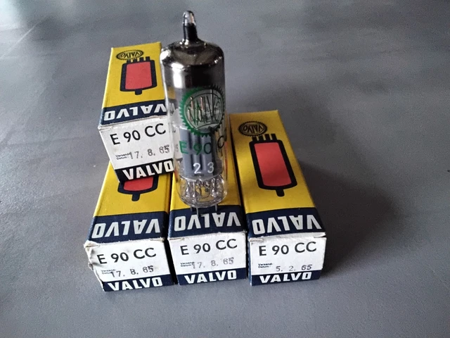 4 x E90CC Doubles triodes RTC neuves, tubes fabriqués en 1975