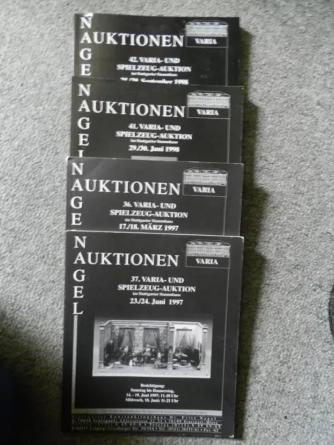 Nagel 4 Auktionskataloge Spielzeug/Varia 1997/98