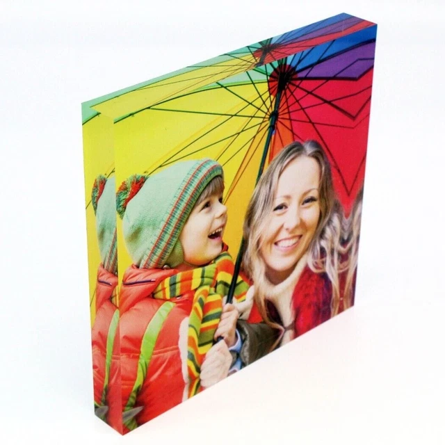 Personalisierter Fotoblock | Acryl 3D-Effekt | Maßgeschneidertes Bild Kunststoffrahmen