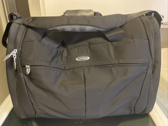 TUMI T3 2-Way Duffle 6421STE Carry On Black Nylon Weekender Bag Authentic