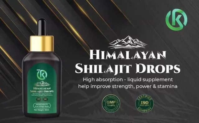 Pure Himalayan Original Shilajit Black Drops With 68 Percent Fulvic 50Ml