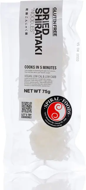 Spiral Foods Gluten Free Dried Shirataki Noodles 75 G
