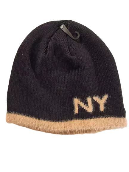 NY Bonnet homme ou femme Mixte double Polaire à l'intérieur