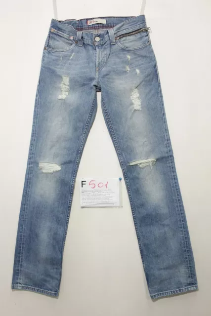 Levi's 511 Slim jeans con rotture usato (Cod.F501) Tg.46 W32 L34 vintage custom