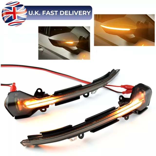 2× Dynamic LED Turn Signal Mirror Light Indicator Seat Leon MK3 Ibiza 5f 13+ M16