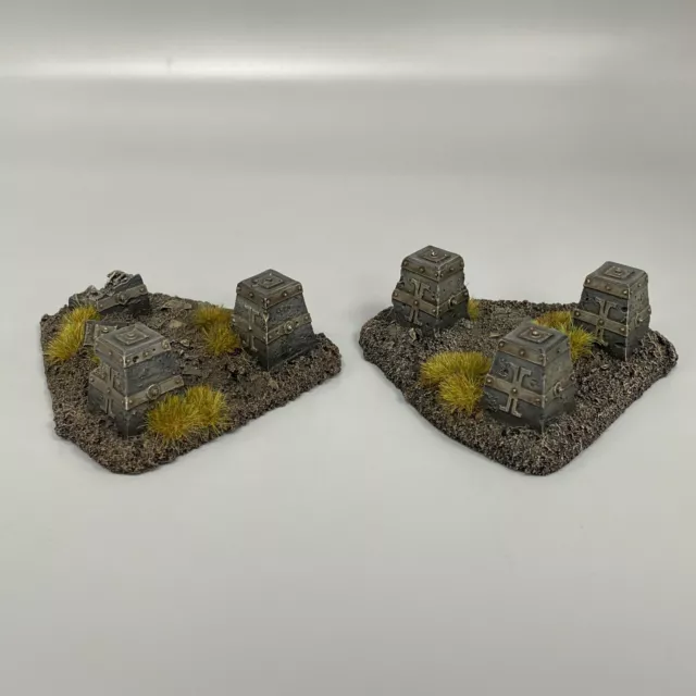 Tank Traps Dragons Teeth Forge World Warhammer 40,000 Painted Scenery Terrain 3