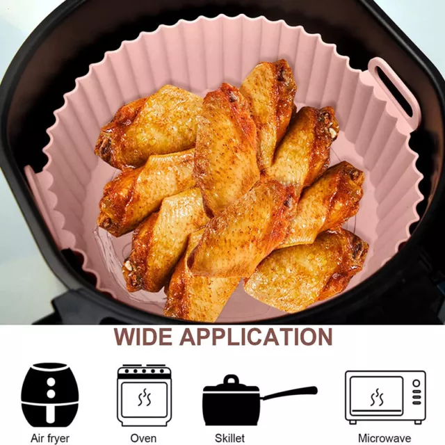 16.5cm Air Fryer Silicone Pot Air Fryer Basket Liner Non-Stick Oven Baking BL