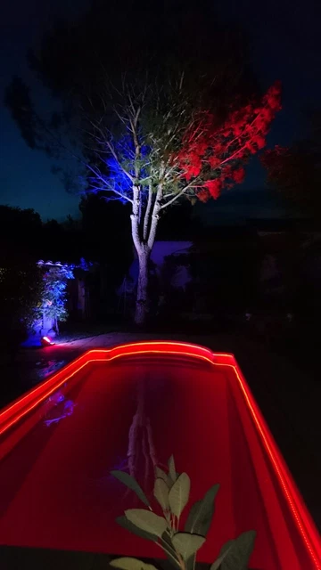 piscine 30 mètres couleur  ( galon led RGB+ w-ww ) 24 volts IP68