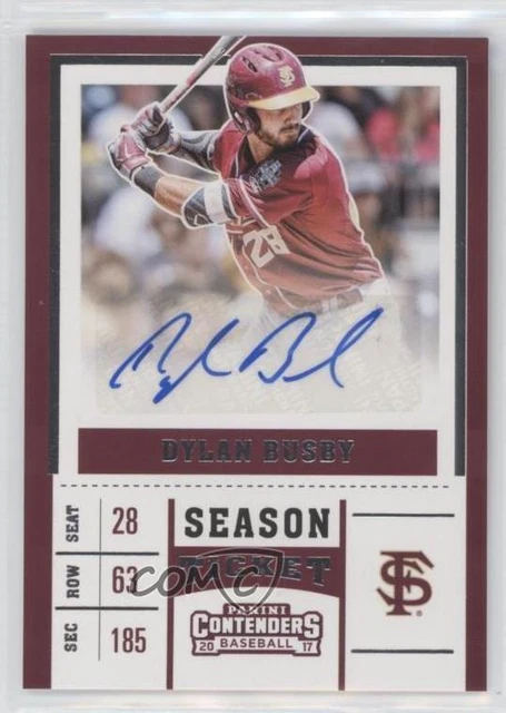 2017 Panini Elite Extra Edition College Tickets Dylan Busby #CT-DB Auto