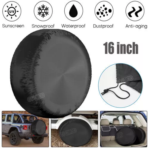 16 inch Spare Wheel Cover Car Tyre Bag Waterproof Fit Van Caravan Truck 4WD SUV