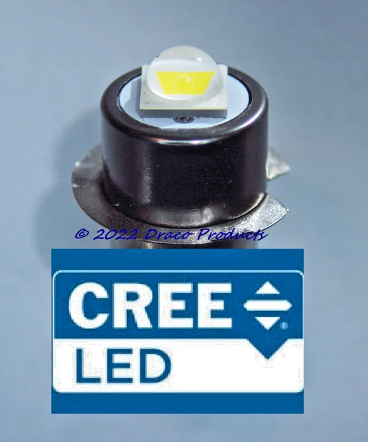 5.0W CREE Postve Earth LED E10 Bulb for (2 to 6) Cell Flashlghts 1.5