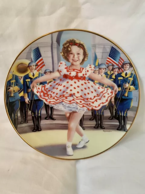 Vintage Shirley Temple Stand up and Cheer Collector Plate by Danbury Mint
