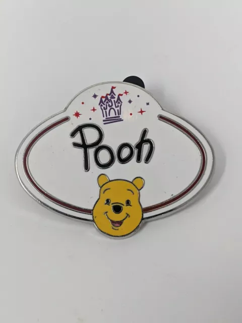 Winnie the Pooh HKDL Hong Kong Disneyland Cast Name Tag Signature Disney Pin