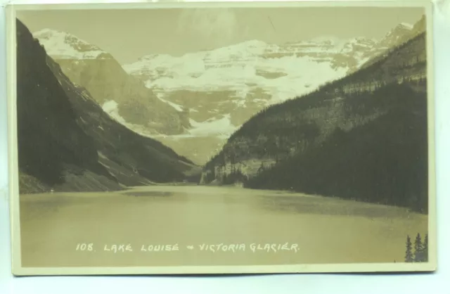 Lake Louise Victoria Gletscher Banff Alberta Kanada unbenutzt Echtfoto Postkarte