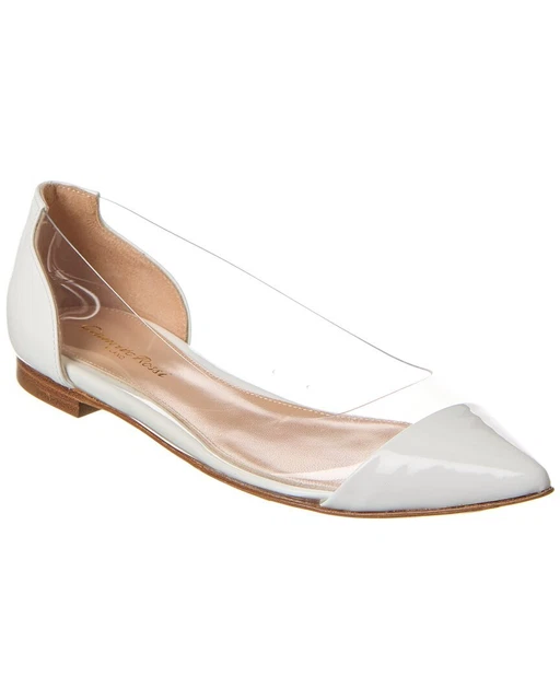 Gianvito Rossi Plexi Vinyl & Patent Flat Women's