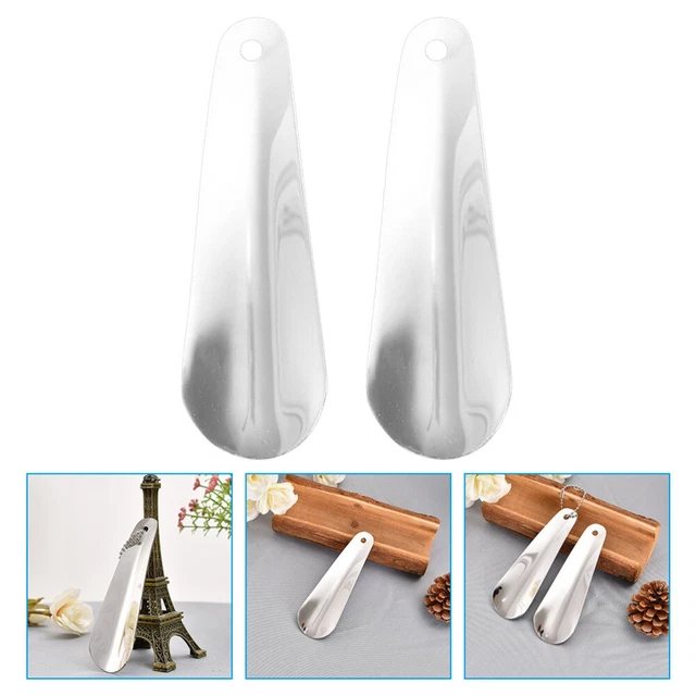 2pz Corno Scarpe Manico Corto Acciaio Inox Corno per Uomo Donna Bambini Anziani