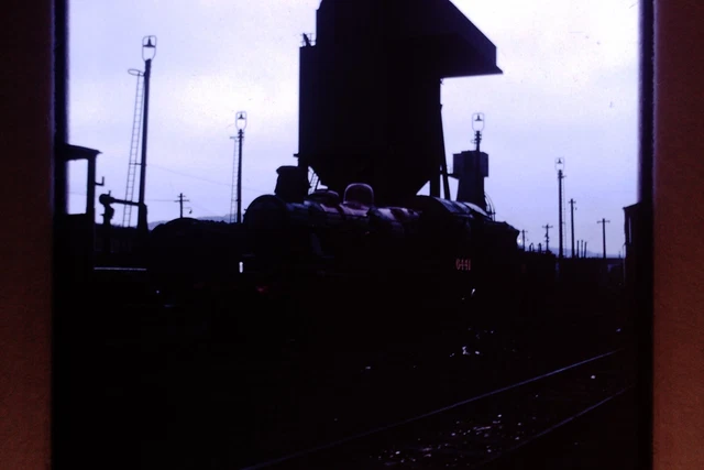 1968 BRITISH RAIL BR Steam 6441 Loco Railway Slide Carnforth Depot Ref ...