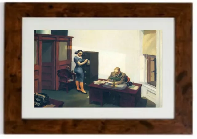  "Office At Night" Framed Print by Edward Hopper    