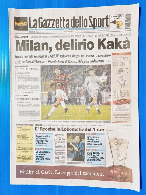 Gazette Dello Sport 26 Novembre 1973 Milan-Juventus