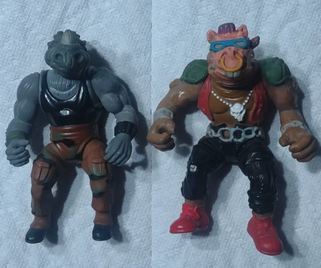 Vintage Bebop Rocksteady Teenage Mutant Ninja Turtles TMNT Figures