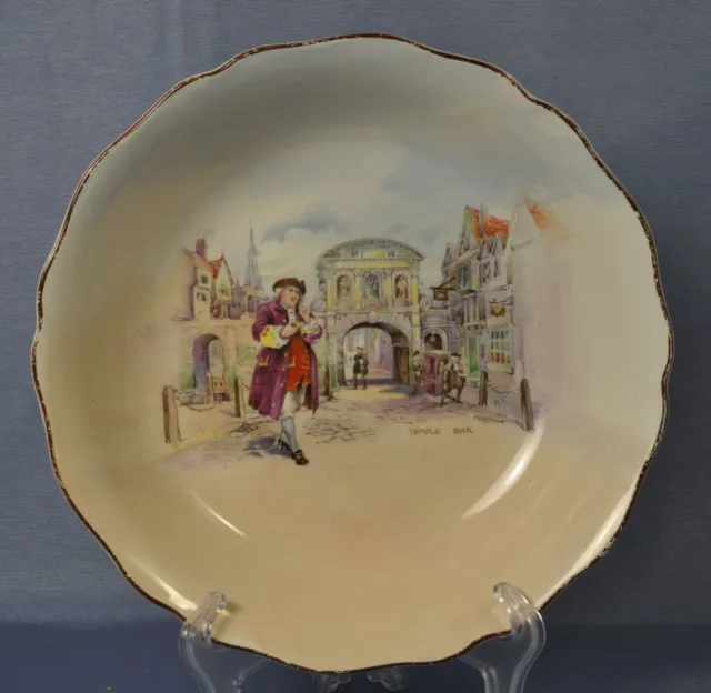 Royal Doulton 1938 "Historic England" series ware bowl Dr Johnson at Temple Bar