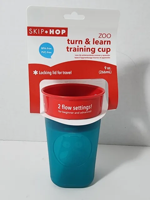 Re Play 4pk - 10 oz. No Spill Sippy Cups for Baby Toddler and Child Feeding  in Sky Blue Aqua Navy Blue and Teal - BPA Free - Made in USA from