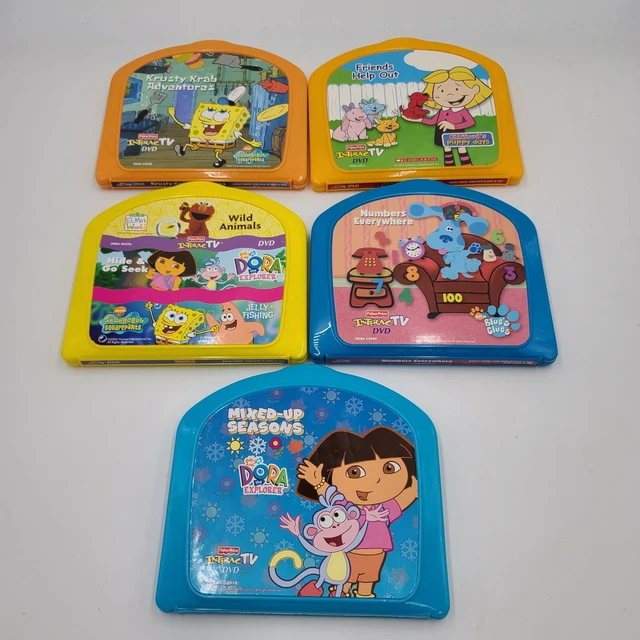 FISHER PRICE INTERACTV Dora Spongebob Blues Clues Learning System 5 DVD ...