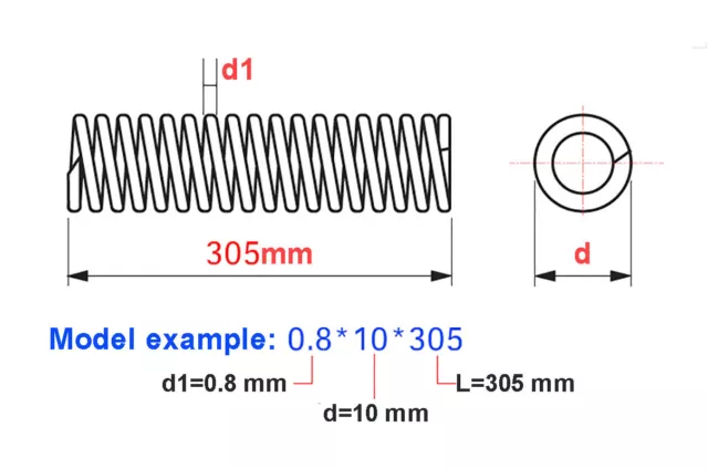 Molla a compressione, diapositiva a filo = 0,3~6 mm molla in acciaio al manganese tipo Y 5~10 pz/set 2