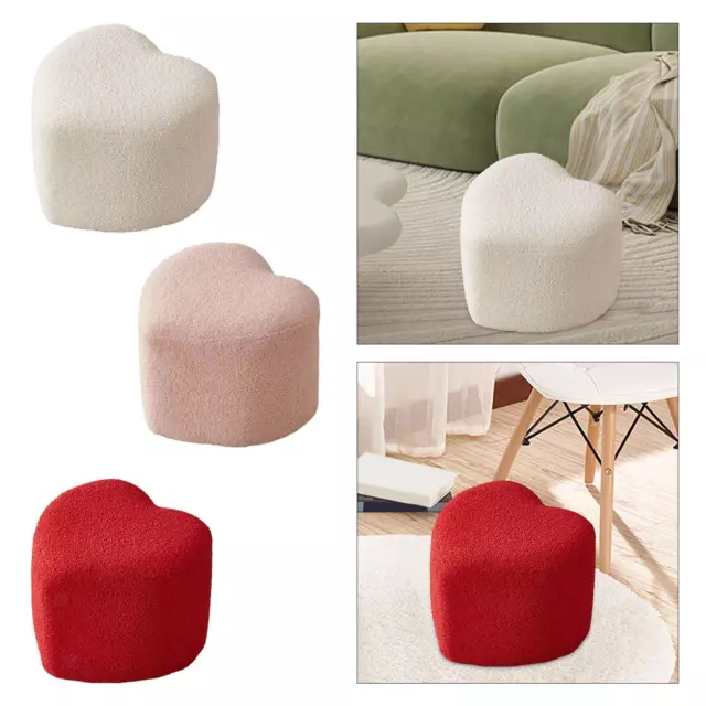 Foot Stool Small Footstool Ottoman, Seat Chair Step Stool Heart Shaped