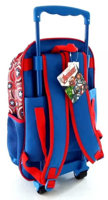 Captain America Shield Trolley Wheelie Suitcase Luggage Travel School Bag for Ki 2